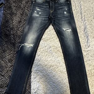 Jack & Jones Slim Distressed Dark Blue Jeans